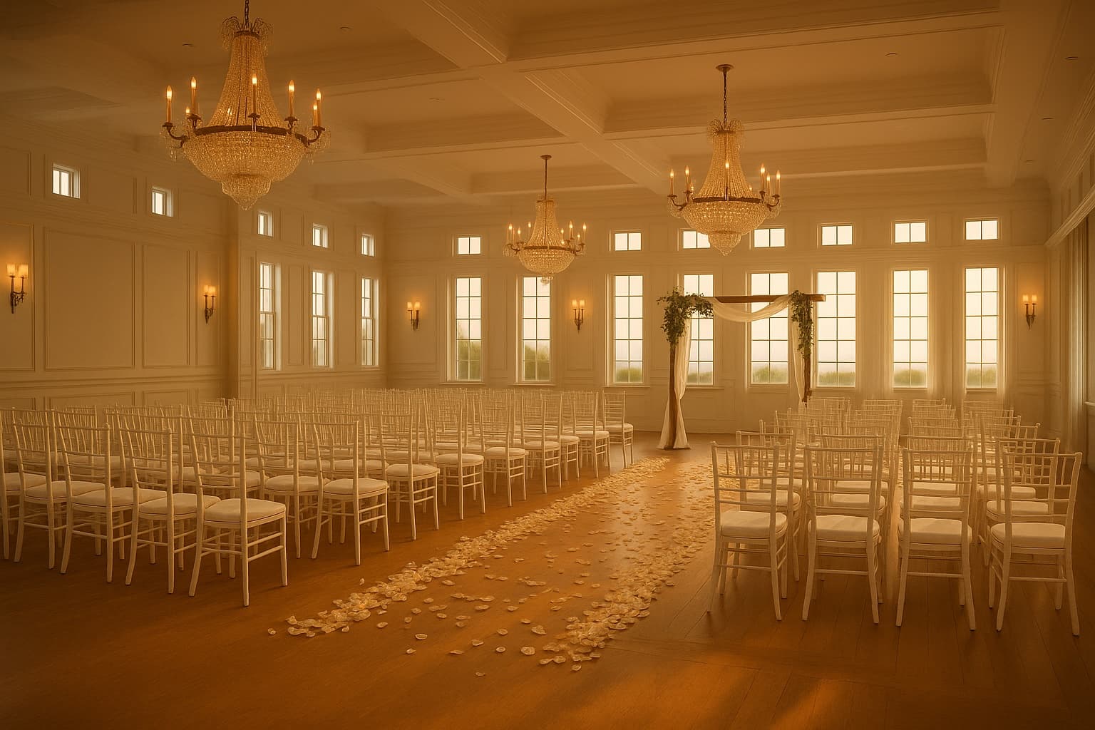 Ballroom wedding ceremony