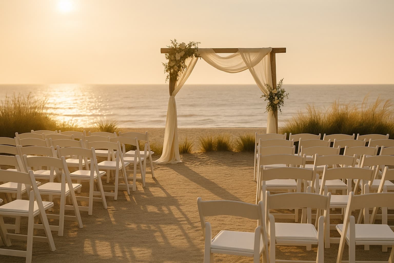 Beach terrace ceremony